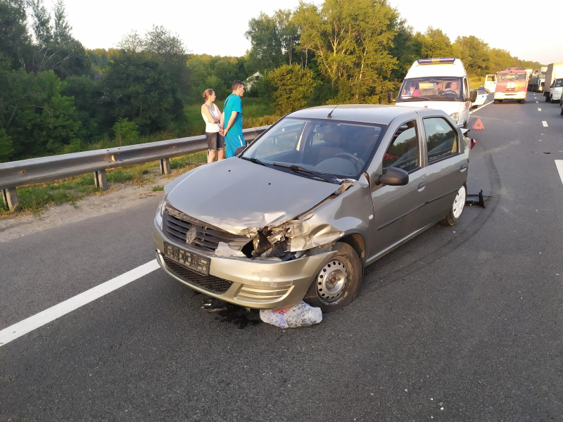 Близ Рязани Ford Focus врезался в Renault Logan, пострадали три человека
